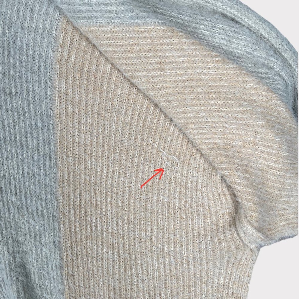 Anthropologie Gray and Cream Poncho - Picture 13 of 13
